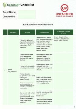 GreenUP Checklist page 1